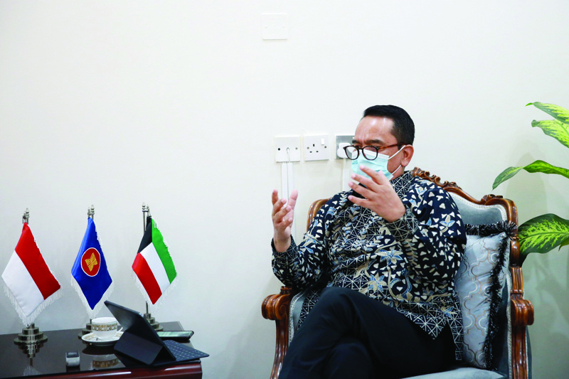 KUWAIT: Indonesian Ambassador to Kuwait Tri Tharyat speaks to Kuwait Times.n
