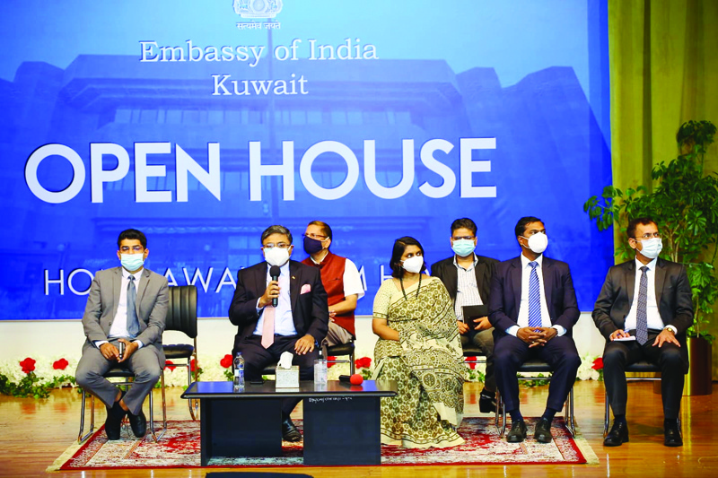 KUWAIT: Indian Ambassador Sibi George addresses a virtual open house at the Indian Embassy.nn