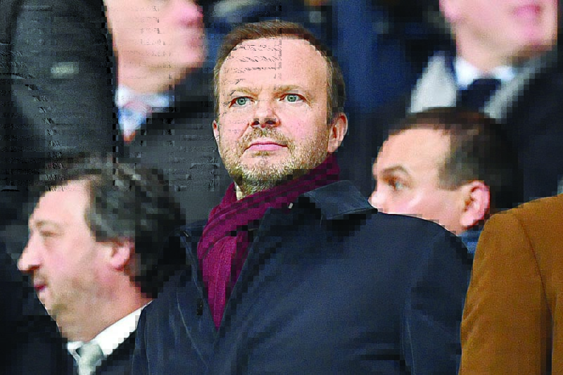 MANCHESTER; In this file photo taken on January 29, 2020 Manchester United's executive vice-chairman Ed Woodward reacts ahead of the English League Cup semi-final second leg football match between Manchester City and Manchester United at the Etihad Stadium in Manchester, north west England. - AFPn