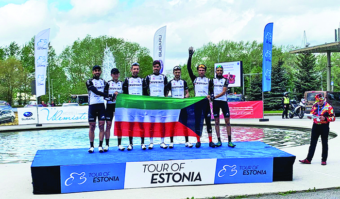 KUWAIT: Members of the Kuwait Professional Cycling Team participating in the 2021 Tour of Estonia.