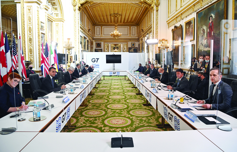 LONDON: Day two of the G7 foreign ministers meeting begins in London yesterday.-AFPn