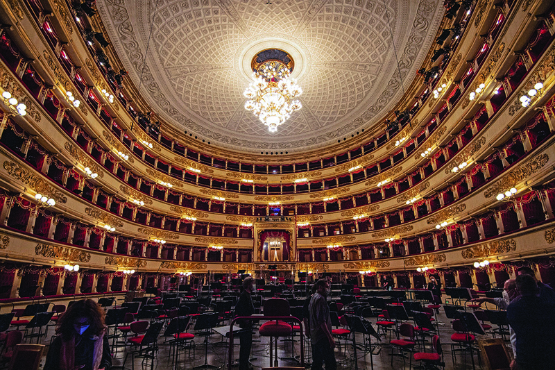 A general view shows the Scala Opera House prior a rehearsal in Milan. –AFP n