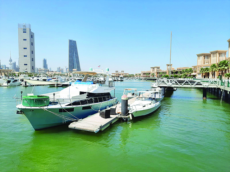 KUWAIT: Boats docked on the Souq Sharq marina in this file photo. - Photo by Fouad Al-Shaikhn