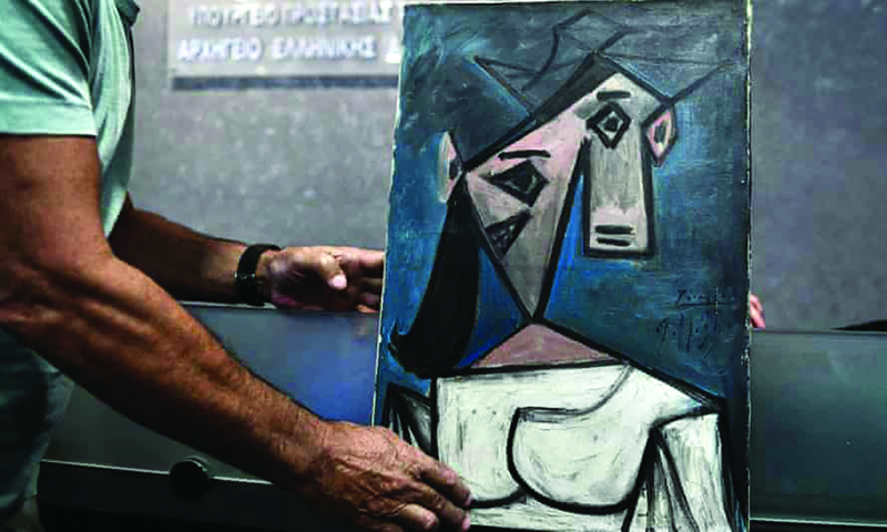 The recovered Picasso painting, which the artist gifted to Greece. - Shutterstockn