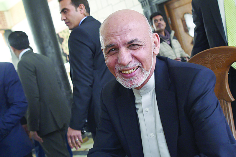 KABUL: Afghan President Ashraf Ghani talks with journalists after a press conference at the presidential palace in Kabul in this March 1, 2020 file photo.- AFPn