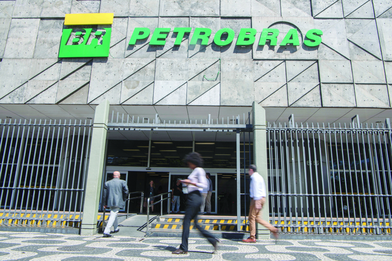 The facade of Brazil's state-run oil company Petrobras headquarters in Rio de Janeiro. The Brazilian Chamber of Deputies votes a bill that would authorize the privatization of Eletrobras Monday.-AFPnn