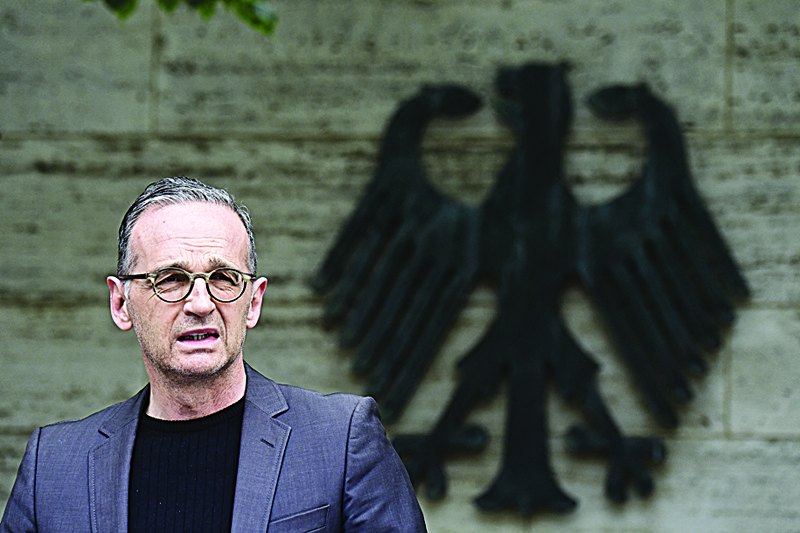 BERLIN: File photo shows German Foreign Minister Heiko Maas gives press conference on May 28, 2021 in Berlin. Germany for the first time recognised it had committed genocide in Namibia during its colonial occupation. - AFPnnnn