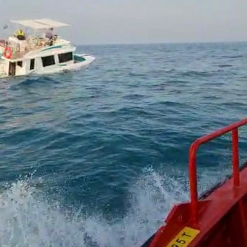 KUWAIT: The boat is seen after the rescue operation.