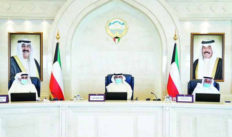 KUWAIT: His Highness the Premier Sheikh Sabah Al-Khaled Al-Hamad Al-Sabah chairs the Cabinet's weekly meeting. - KUNAnn