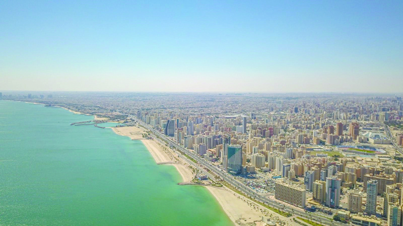 KUWAIT: An aerial view of Kuwait's coastline. - KUNA photosn