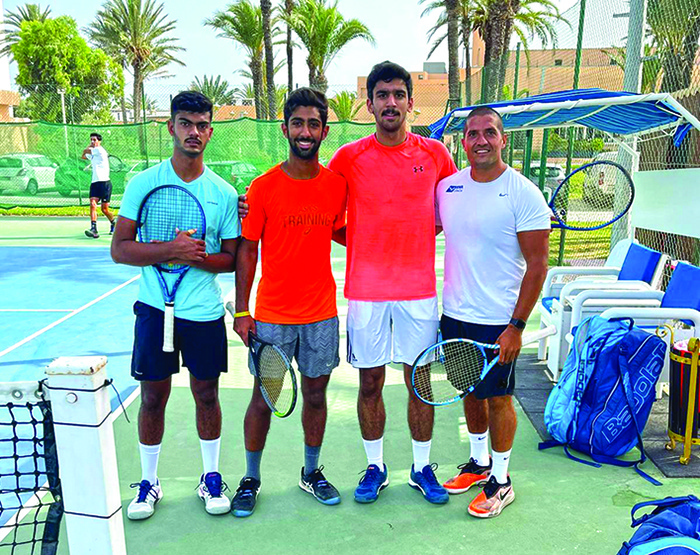 Kuwait national tennis team members.