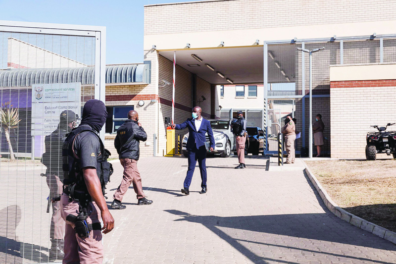 ESTCOURT, KWAZULU-NATAL:  Officials are seen at the Estcourt Correctional Centre, where former South African president Jacob Zuma began serving his 15-month sentence for contempt of the Constitutional Court, in Estcourt, yesterday. – AFPnn