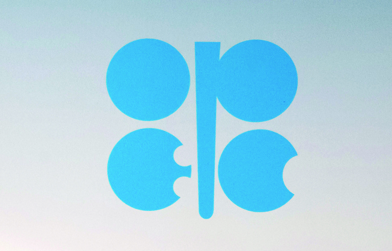 VIENNA: File photo shows the logo of The Organisation of the Petroleum Exporting Countries (OPEC) at the organisation headquarters on the eve of the 171th meeting in Vienna. - AFPnn