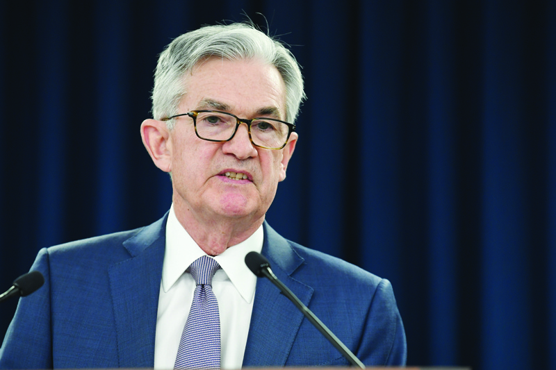 WASHINGTON: In this file photo US Federal Reserve Chairman Jerome Powell gives a press briefing. - AFPn