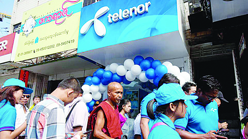Telenor, one of the largest telecom operators in Myanmar is selling its subsidiary in Myanmar. - AFPnnnn