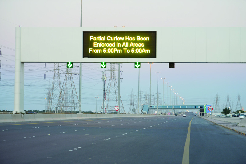 KUWAIT: File photo taken on March 7, 2021 shows a road after a partial curfew was imposed to curb the spread of COVID-19. - Xinhuannn