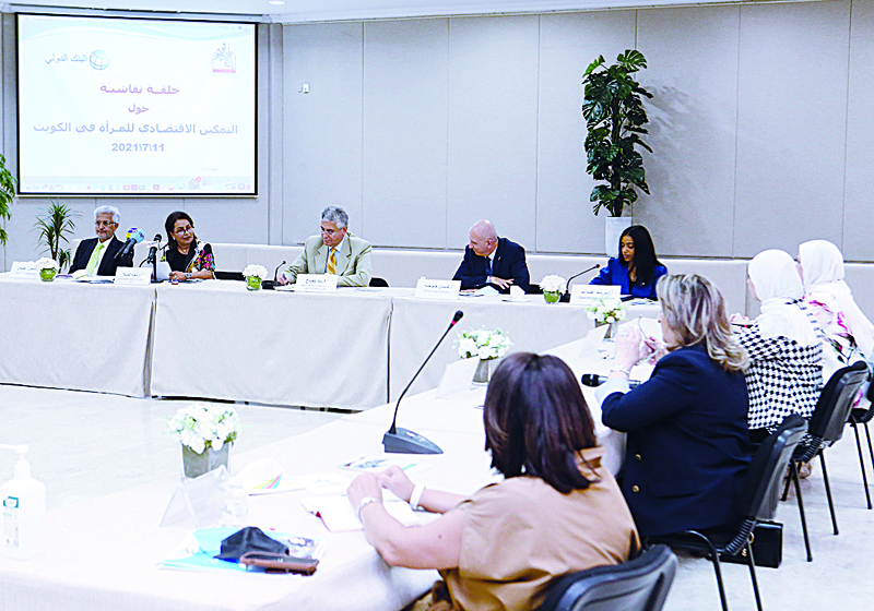 KUWAIT: Participants attend a panel discussion on 'Economic Empowerment of Women in Kuwait' at the Women's Cultural Social Society on Sunday. - Photo by Yasser Al-Zayyatn