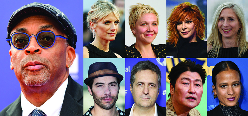 This combination of file pictures (from left, up to down) shows the Jury of the 74th Cannes Film Festival, including US director Spike Lee, French actress and director Melanie Laurent, US actress Maggie Gyllenhaal, French singer Mylene Farmer, Austrian film director Jessica Hausner, French actor Tahar Rahim, Brazilian Director Kleber Mendonca Filho, South-Coreen actor Song Kang-ho and French movie director Mati Diop. - AFP n
