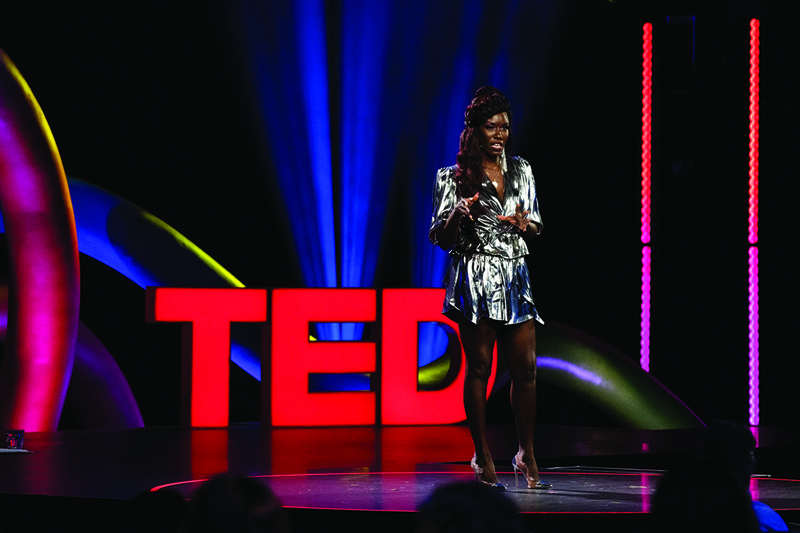 This handout photo shows Netflix Chief Marketing Officer Bozoma Saint John speak at TEDMonterey in Monterey, California. — AFP photosn