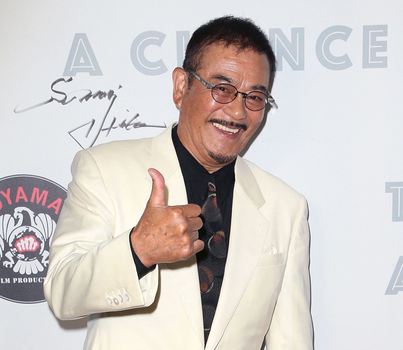 In this file photo Sonny Chiba attends the world premiere of the new Japanese/American co-production of the feature film “Take a Chance” at ArcLight Hollywood in Hollywood.—AFP n