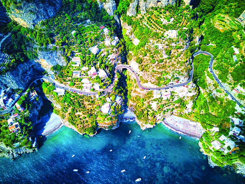 Meandering along the roads of the Amalfi Coast is just one of Italy's many scenic drives.--Getty Imagesn