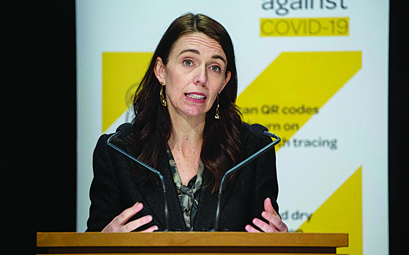 WELLINGTON: New Zealand's Prime Minister Jacinda Ardern speaks about Covid-19 coronavirus on the first day of a snap national lockdown, during a press conference in Wellington on August 18, 2021. (Photo by Mark MITCHELL / POOL / AFP)n