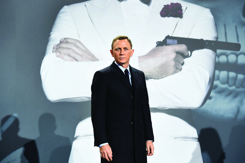 In this file photo British actor Daniel Craig poses for photographers at a photocall for the new James Bond film 'Spectre' in Berlin. –AFP n