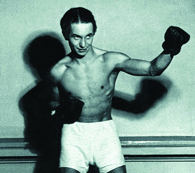 In this Handout picture taken in Warsaw before the World War II and released by Eleonora Szafran, Auschwitz boxer Tadeusz “Teddy” Pietrzykowski poses in his sports’ gear.—AFPn