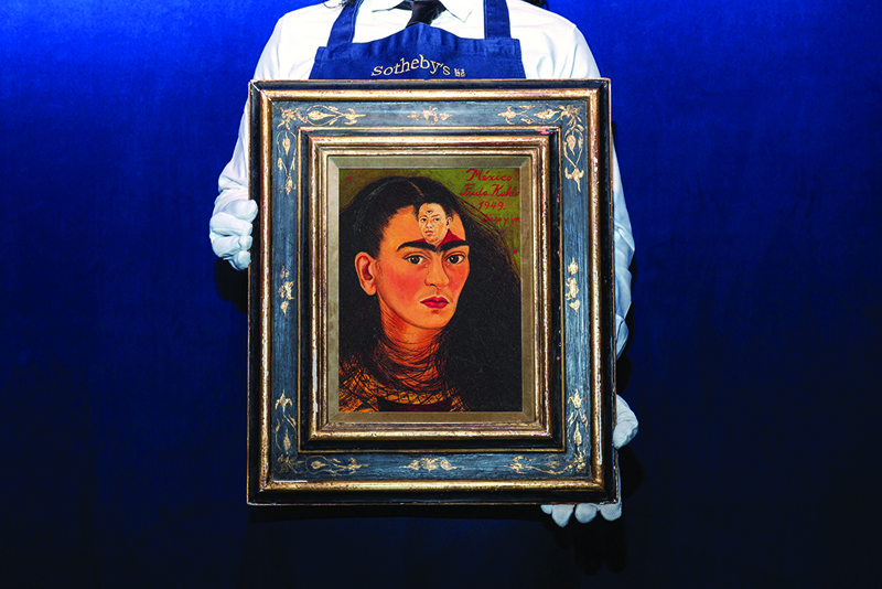 An undated photo courtesy of Sotheby's New York shows a Frida Kahlo self-portrait entitled 'Diego y yo'. –AFP n