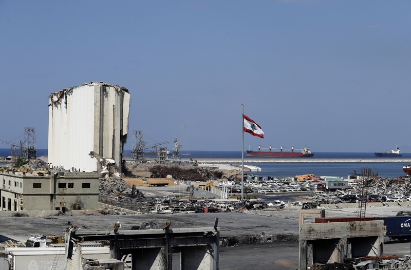 BEIRUT, Lebanon: A general view shows the ravaged port of Lebanon's capital Beirut. Lebanon is facing one of its worst-ever economic crises.—AFPn