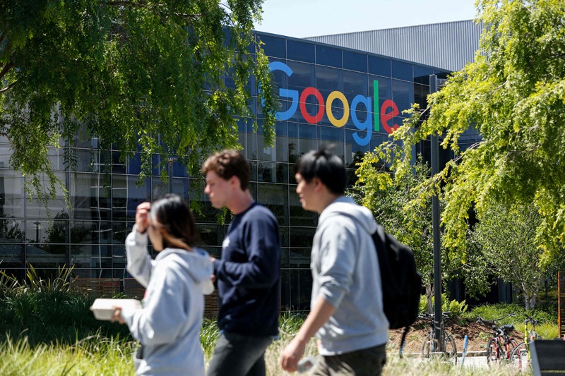 MOUNTAIN VIEW, California: In this May 1, 2019 file photo, people are seen at Google's main campus. - AFP n