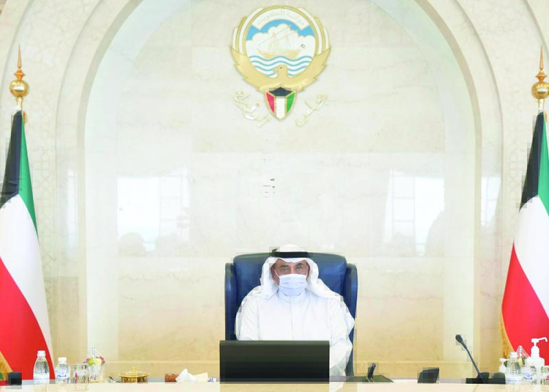 KUWAIT: His Highness the Prime Minister Sheikh Sabah Al-Khaled Al-Hamad Al-Sabah chairs the Cabinet's meeting. - KUNAnnnn