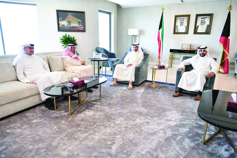 KUWAIT: Members of the Kuwait Democratic Forum meet with National Assembly Speaker Marzouq Al-Ghanem. n