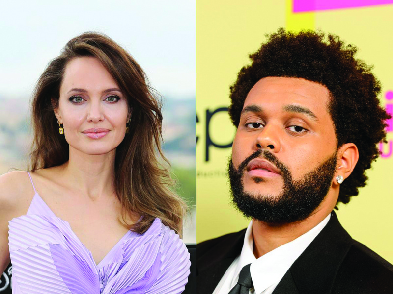 Angelina Jolie and The Weekndn