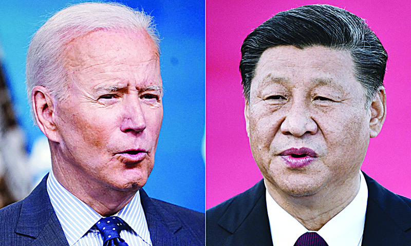 WASHINGTON: This file combination of pictures shows US President Joe Biden and Chinese President Xi Jinping.-AFPn