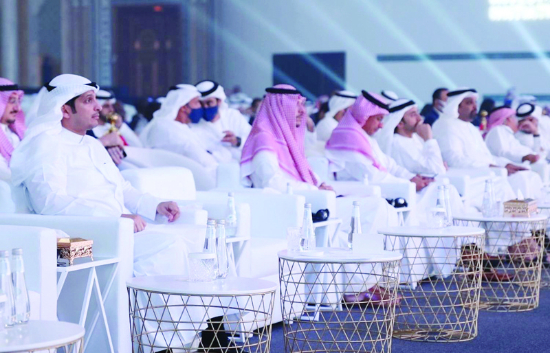 RIYADH: Minister of Information Abdulrahman Al-Mutairi (left) attends the fifth edition of the Future Investment Initiative in Riyadh, Saudi Arabia. - KUNA photosn