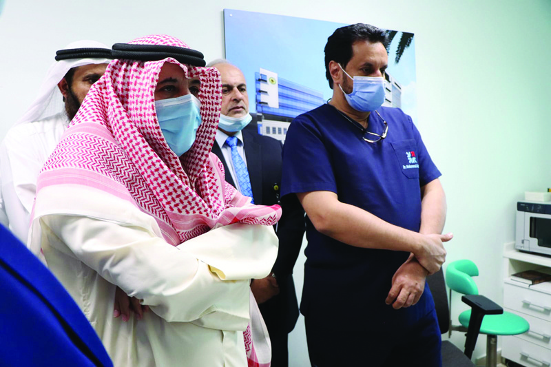 AMMAN: Members of the Kuwaiti medical team are seen at Al-Kandi Hospital in Amman, Jordan. - KUNAn