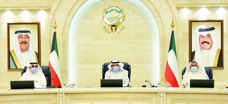 KUWAIT: His Highness the Prime Minister Sheikh Sabah Al-Khaled Al-Hamad Al-Sabah chairs the Cabinet’s meeting.n