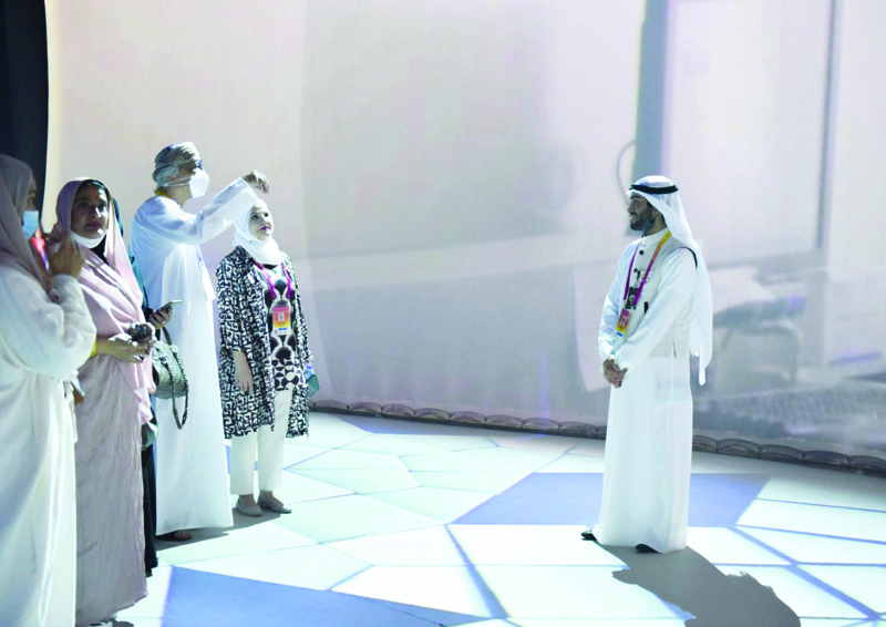 DUBAI: People taken in a tour during their visit to Kuwait's pavilion at Expo 2020 Dubai. - KUNAn