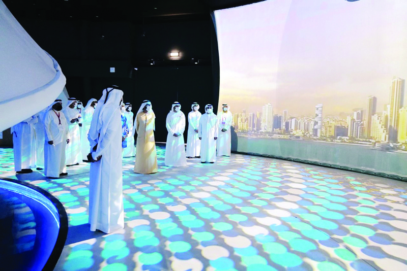 DUBAI: UAE Vice President and Prime Minister and Ruler of Dubai Sheikh Mohammad bin Rashid Al Maktoum visits Kuwait's pavilion at Expo 2020 Dubai. - KUNAn