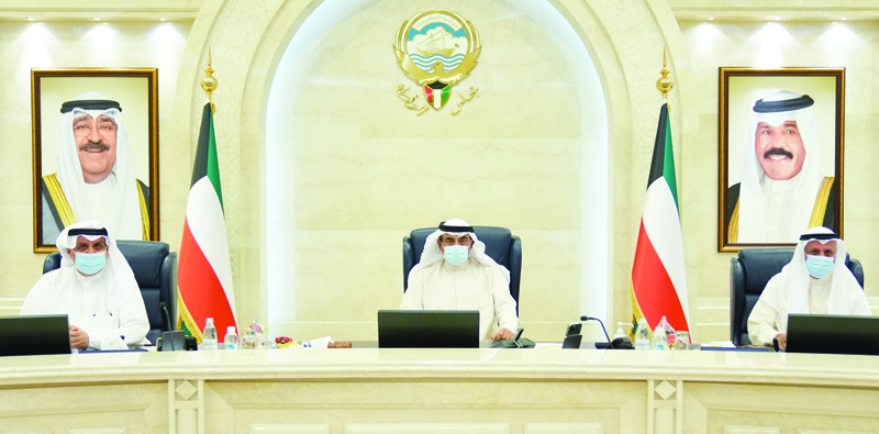 KUWAIT: His Highness the Prime Minister Sheikh Sabah Al-Khaled Al-Hamad Al-Sabah chairs Cabinet's meeting. - KUNAn