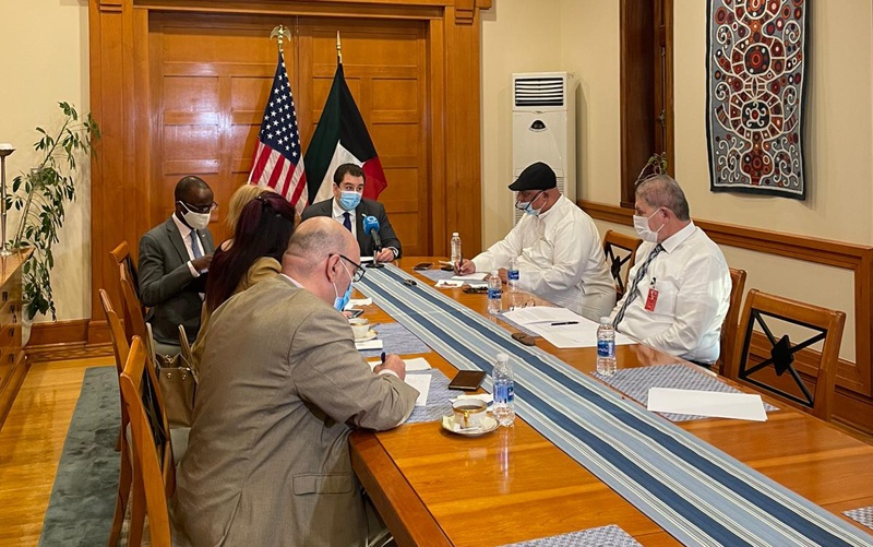 KUWAIT: Deputy Assistant Secretary of State for Arabian Peninsula Affairs in the Near East Bureau at the US Department of State Daniel Benaim holds a roundtable discussion at the US Embassy yesterday. n