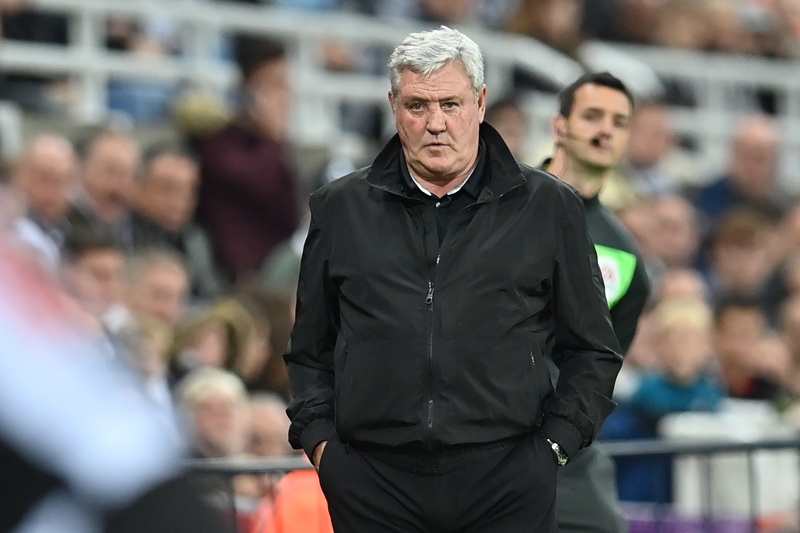 NEWCASTLE: Newcastle United's English head coach Steve Bruce looks on during the English Premier League football match between Newcastle United and Tottenham Hotspur at St James' Park in Newcastle-upon-Tyne, north east England on Sunday. - AFPn