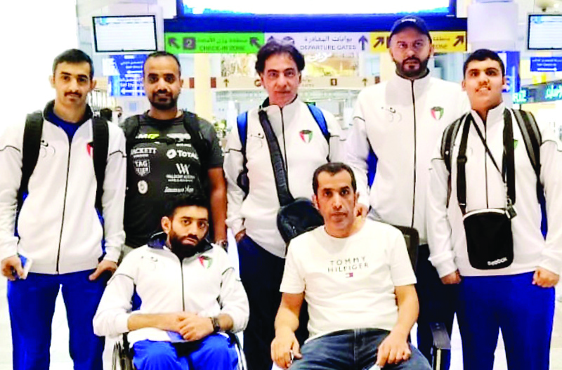 KUWAIT: Members of Kuwait's Irada Disabled Sports Club's table tennis delegation.n
