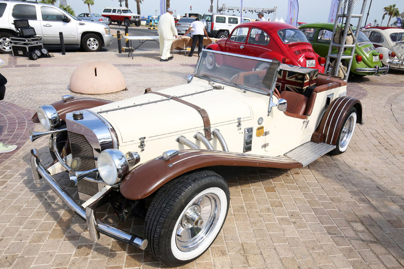 KUWAIT: Vintage vehicles on display at the Marina Crescent in this file photo. - Photo by Yasser Al-Zayyatn