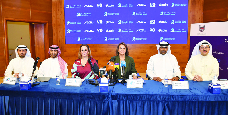 KUWAIT: Officials are seen at a press conference held at the headquarters of the Kuwait Equestrian Federation.n