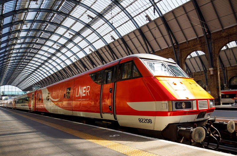 LONDON: A London North Eastern Railway (LNER) train is pictured at King¡¯s Cross rail station in London. - AFPnn