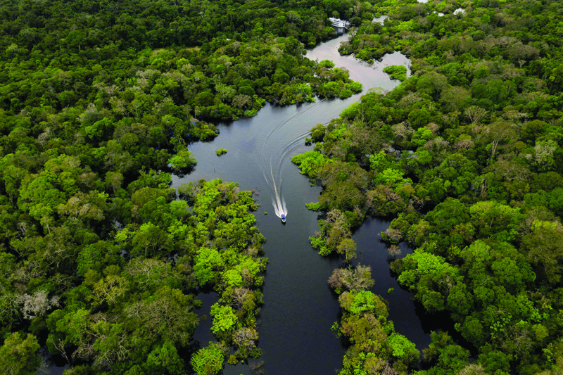 TAILANDIA, Brazil: A boat speeds on the Jurura river in the municipality of Carauari, in the heart of the Brazilian Amazon Forest. - AFP n