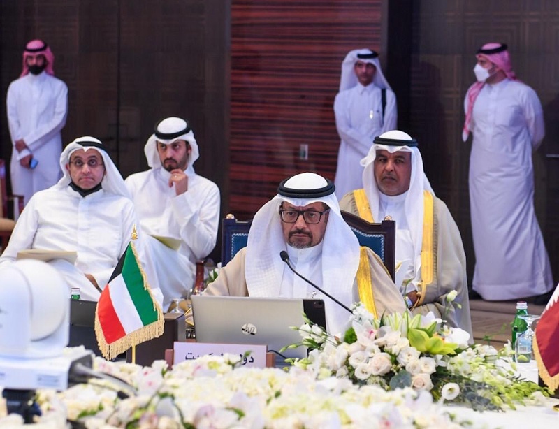 MANAMA: Kuwait’s Finance Minister investment Khalifa Hamada attends the meeting. – KUNAn