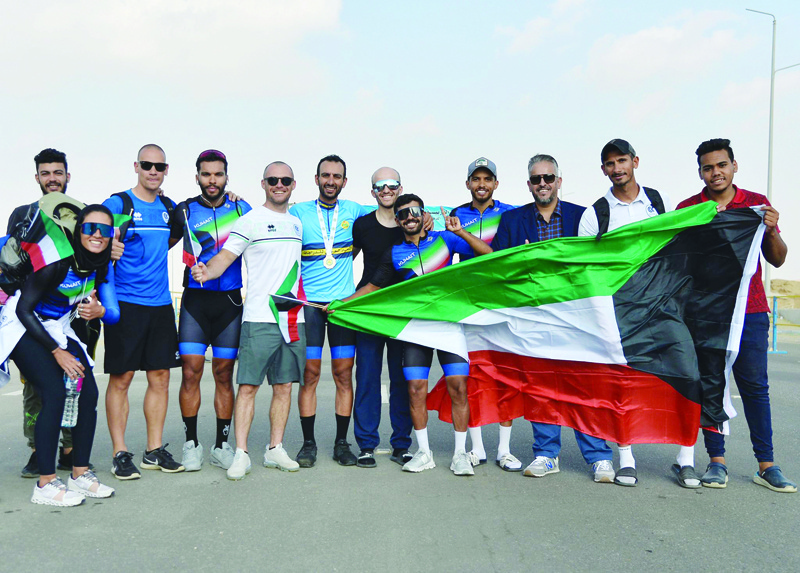 CAIRO: Members of Kuwait's team pose for a group picture.n